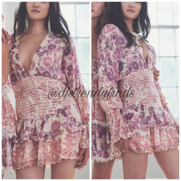 Hemant & Nandita Suki Ruffled Short Dress Large - Picture 3 of 14